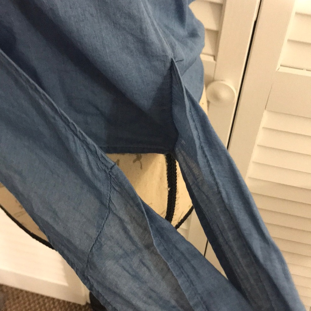 Madewell Lightweight Denim Wrap Top - Picture 6 of 7